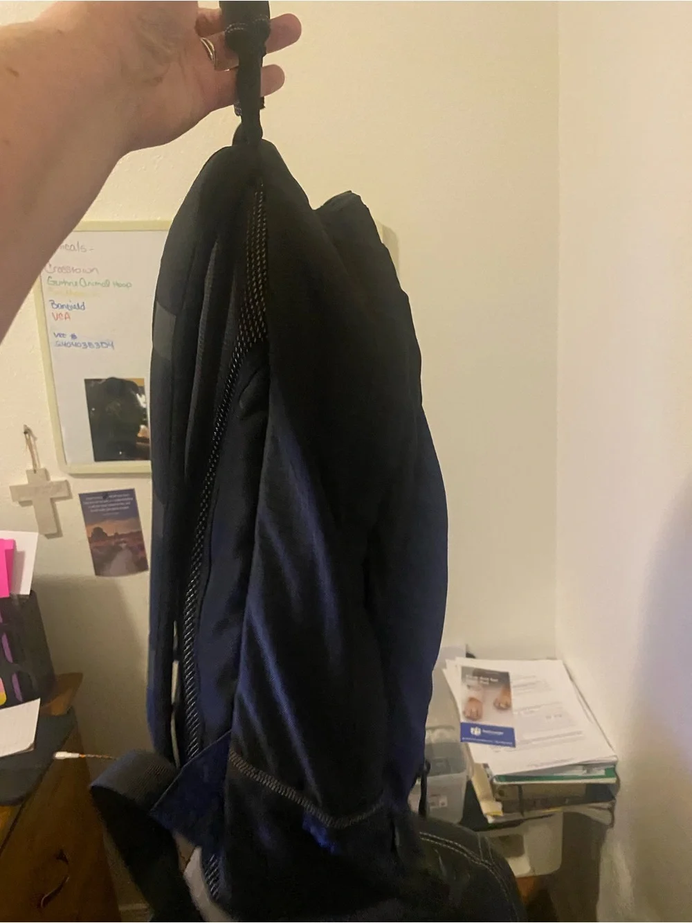 Dell Blue and Black Laptop Backpack with Multiple Compartments